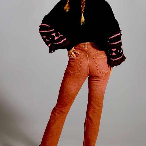 Pilcro Burgundy Distressed Jeans - Picture 2 of 3